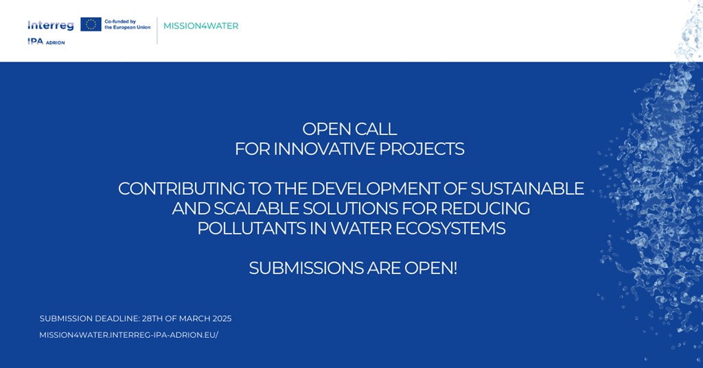 Open Call for Innovative Projects for reducing pollutants in water ecosystems